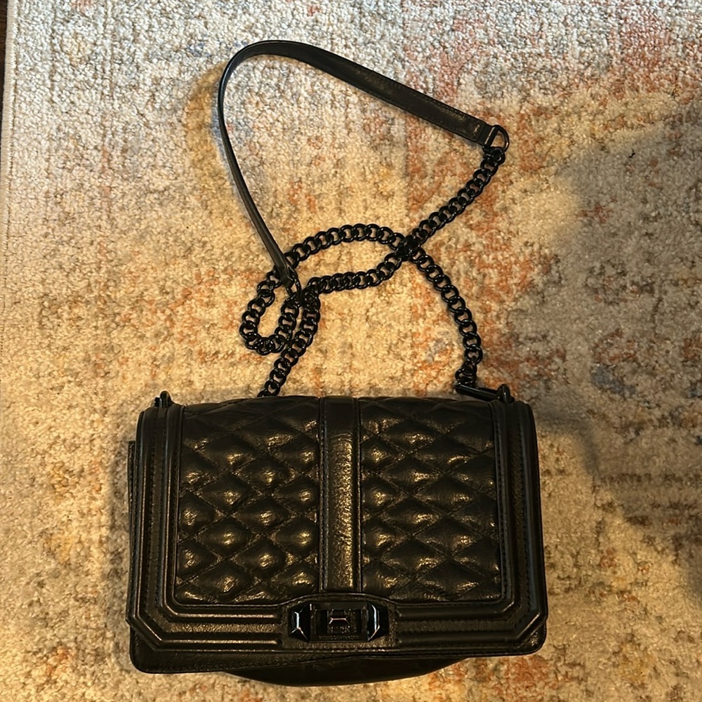 Black Quilted Rebecca Minkoff Cross Body Bag
